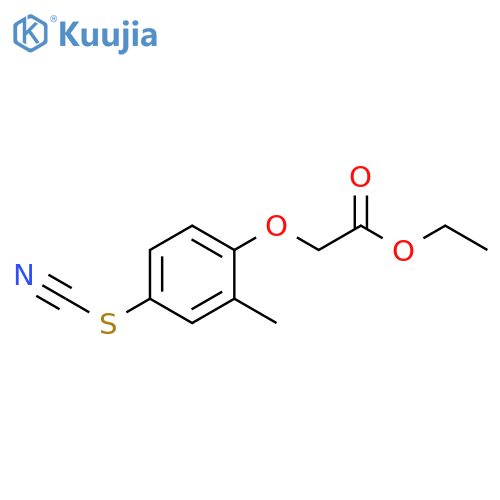 ethyl 2-(2-methyl-4-thiocyanatophenoxy)acetate structure