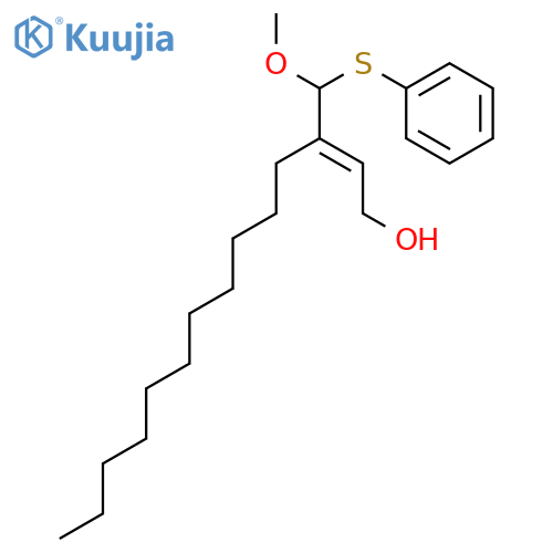 2-Tetradecen-1-ol, 3-[methoxy(phenylthio)methyl]-, (E)- structure