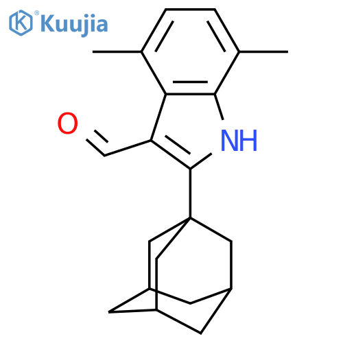 2-(1-Adamantyl)-4,7-dimethyl-1H-indole-3-carbaldehyde structure