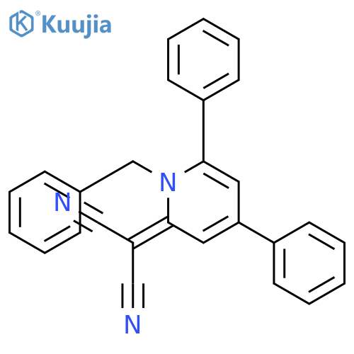 Propanedinitrile, [4,6-diphenyl-1-(phenylmethyl)-2(1H)-pyridinylidene]- structure