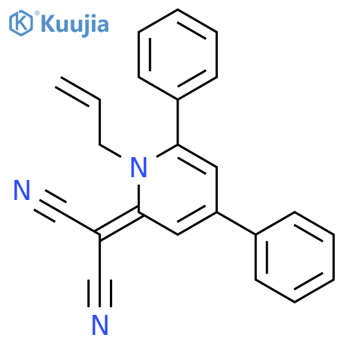 Propanedinitrile, [4,6-diphenyl-1-(2-propenyl)-2(1H)-pyridinylidene]- structure