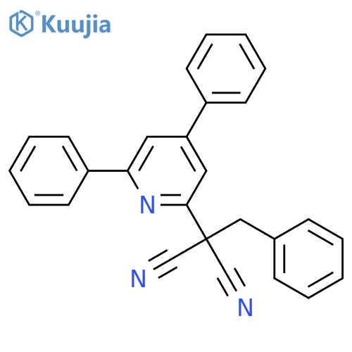 Propanedinitrile, (4,6-diphenyl-2-pyridinyl)(phenylmethyl)- structure