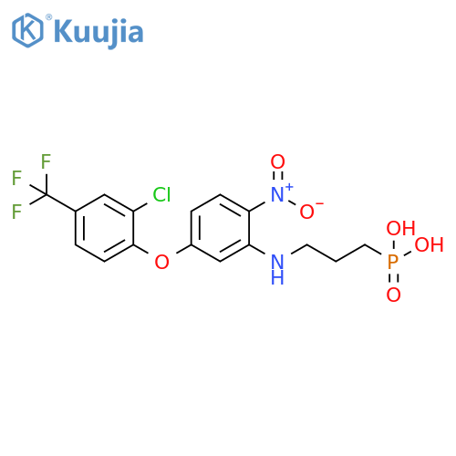 Phosphonic acid, [3-[[5-[2-chloro-4-(trifluoromethyl)phenoxy]-2-nitrophenyl]amino]propyl]- (9CI) structure