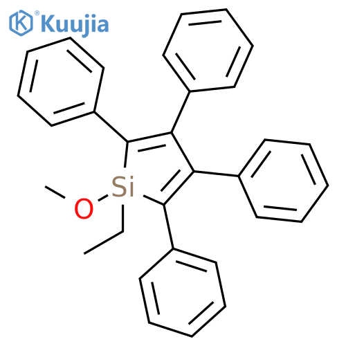 Silacyclopenta-2,4-diene, 1-ethyl-1-methoxy-2,3,4,5-tetraphenyl- structure
