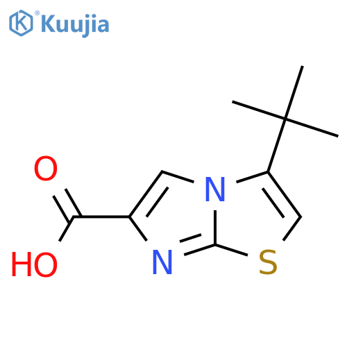 3-tert-butylimidazo2,1-b1,3thiazole-6-carboxylic acid structure