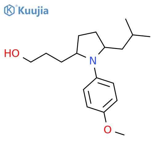 2-PYRROLIDINEPROPANOL, 1-(4-METHOXYPHENYL)-5-(2-METHYLPROPYL)- structure