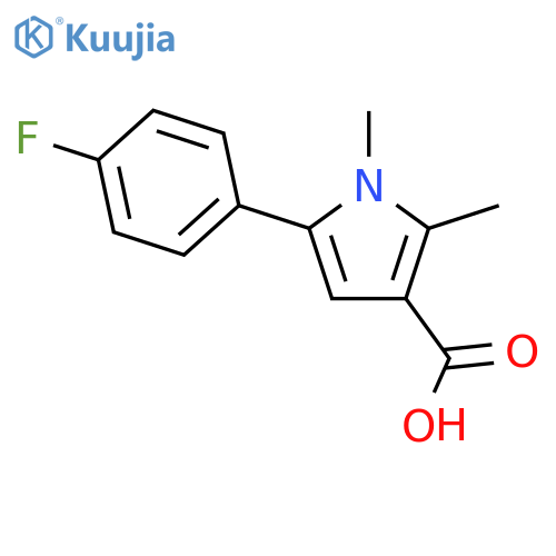 5-(4-Fluorophenyl)-1,2-dimethyl-1H-pyrrole-3-carboxylic acid structure