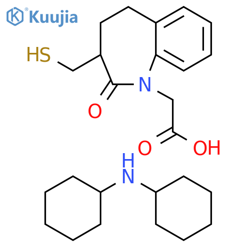 1H-1-Benzazepine-1-acetic acid,2,3,4,5-tetrahydro-3-(mercaptomethyl)-2-oxo-, compd. withN-cyclohexylcyclohexanamine (1:1) structure
