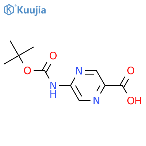 5-{[(tert-butoxy)carbonyl]amino}pyrazine-2-carboxylic acid structure