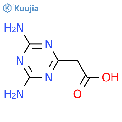 2-(4,6-Diamino-1,3,5-triazin-2-yl)acetic acid structure