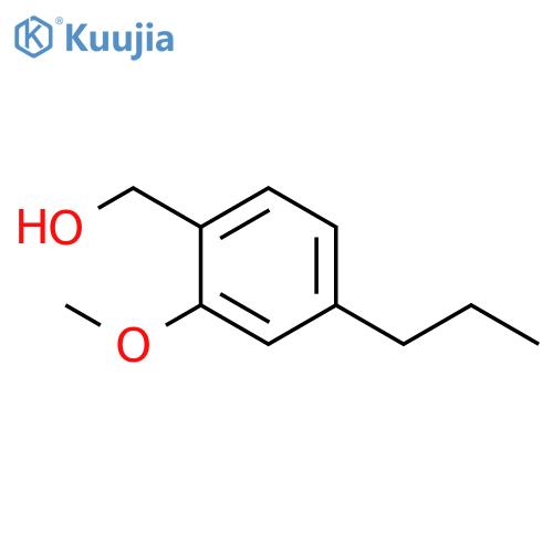 Benzenemethanol, 2-methoxy-4-propyl- structure