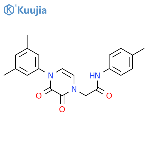 2-4-(3,5-dimethylphenyl)-2,3-dioxo-1,2,3,4-tetrahydropyrazin-1-yl-N-(4-methylphenyl)acetamide structure