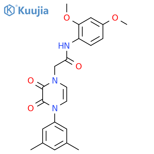 N-(2,4-dimethoxyphenyl)-2-4-(3,5-dimethylphenyl)-2,3-dioxo-1,2,3,4-tetrahydropyrazin-1-ylacetamide structure