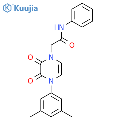 2-4-(3,5-dimethylphenyl)-2,3-dioxo-1,2,3,4-tetrahydropyrazin-1-yl-N-phenylacetamide structure