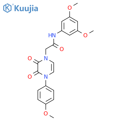 N-(3,5-dimethoxyphenyl)-2-4-(4-methoxyphenyl)-2,3-dioxo-1,2,3,4-tetrahydropyrazin-1-ylacetamide structure