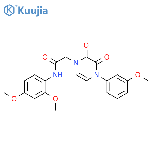 N-(2,4-dimethoxyphenyl)-2-4-(3-methoxyphenyl)-2,3-dioxo-1,2,3,4-tetrahydropyrazin-1-ylacetamide structure