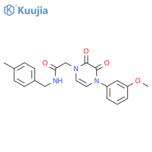 2-4-(3-methoxyphenyl)-2,3-dioxo-1,2,3,4-tetrahydropyrazin-1-yl-N-(4-methylphenyl)methylacetamide structure