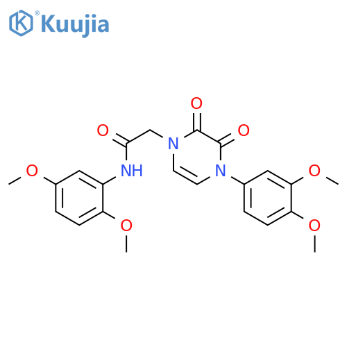 N-(2,5-dimethoxyphenyl)-2-4-(3,4-dimethoxyphenyl)-2,3-dioxo-1,2,3,4-tetrahydropyrazin-1-ylacetamide structure
