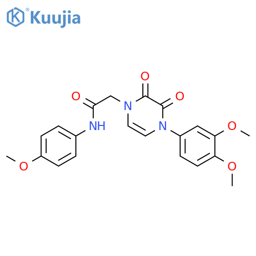 2-4-(3,4-dimethoxyphenyl)-2,3-dioxo-1,2,3,4-tetrahydropyrazin-1-yl-N-(4-methoxyphenyl)acetamide structure