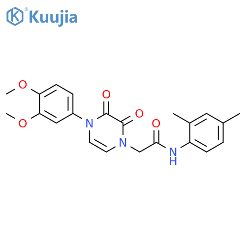 2-4-(3,4-dimethoxyphenyl)-2,3-dioxo-1,2,3,4-tetrahydropyrazin-1-yl-N-(2,4-dimethylphenyl)acetamide structure