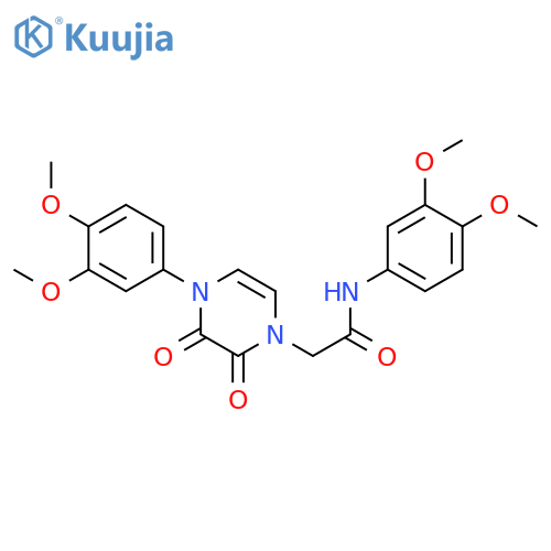 N-(3,4-dimethoxyphenyl)-2-4-(3,4-dimethoxyphenyl)-2,3-dioxo-1,2,3,4-tetrahydropyrazin-1-ylacetamide structure