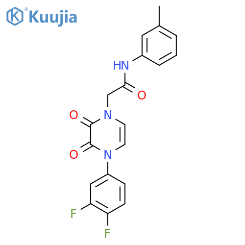 2-4-(3,4-difluorophenyl)-2,3-dioxo-1,2,3,4-tetrahydropyrazin-1-yl-N-(3-methylphenyl)acetamide structure