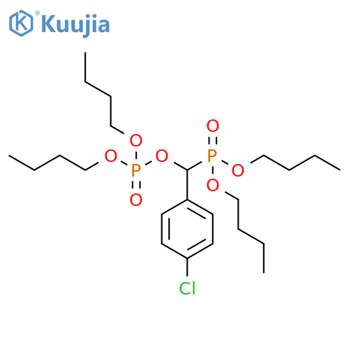 Phosphoric acid, dibutyl (4-chlorophenyl)(dibutoxyphosphinyl)methyl ester structure