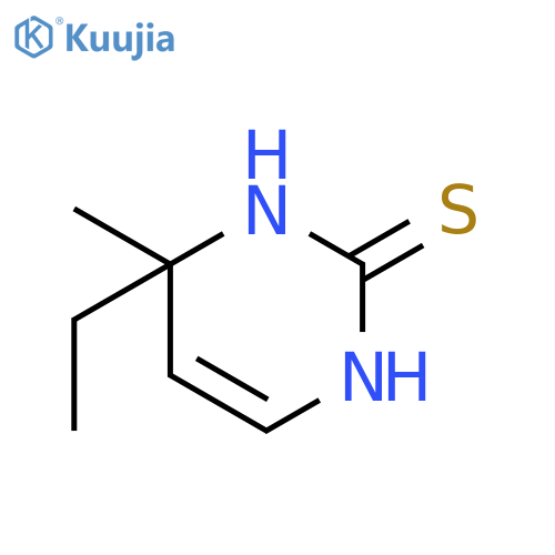 2(1H)-Pyrimidinethione, 4-ethyl-3,4-dihydro-4-methyl- structure