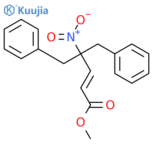 2-Pentenoic acid, 4-nitro-5-phenyl-4-(phenylmethyl)-, methyl ester, (E)- structure