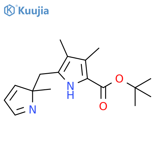 1H-Pyrrole-2-carboxylic acid, 3,4-dimethyl-5-[(2-methyl-2H-pyrrol-2-yl)methyl]-, 1,1-dimethylethyl ester structure