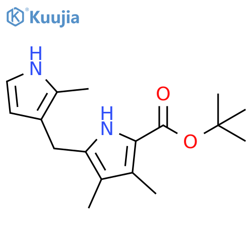 1H-Pyrrole-2-carboxylic acid, 3,4-dimethyl-5-[(2-methyl-1H-pyrrol-3-yl)methyl]-, 1,1-dimethylethyl ester structure