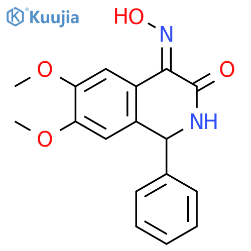 3,4-Isoquinolinedione, 1,2-dihydro-6,7-dimethoxy-1-phenyl-, 4-oxime,(E)- structure