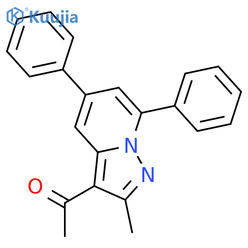 Ethanone, 1-(2-methyl-5,7-diphenylpyrazolo[1,5-a]pyridin-3-yl)- structure