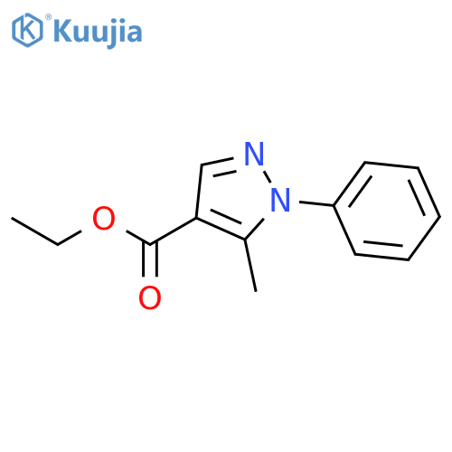 Ethyl 5-methyl-1-phenyl-1H-pyrazole-4-carboxylate structure