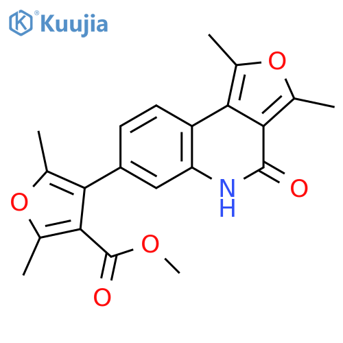 3-Furancarboxylic acid,4-(4,5-dihydro-1,3-dimethyl-4-oxofuro[3,4-c]quinolin-7-yl)-2,5-dimethyl-,methyl ester structure