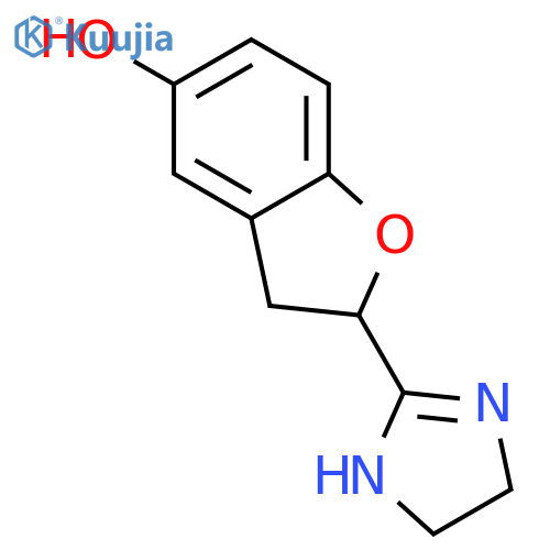 5-BENZOFURANOL, 2-(4,5-DIHYDRO-1H-IMIDAZOL-2-YL)-2,3-DIHYDRO- structure