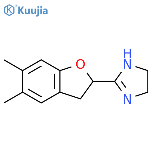 1H-IMIDAZOLE, 2-(2,3-DIHYDRO-5,6-DIMETHYL-2-BENZOFURANYL)-4,5-DIHYDRO- structure