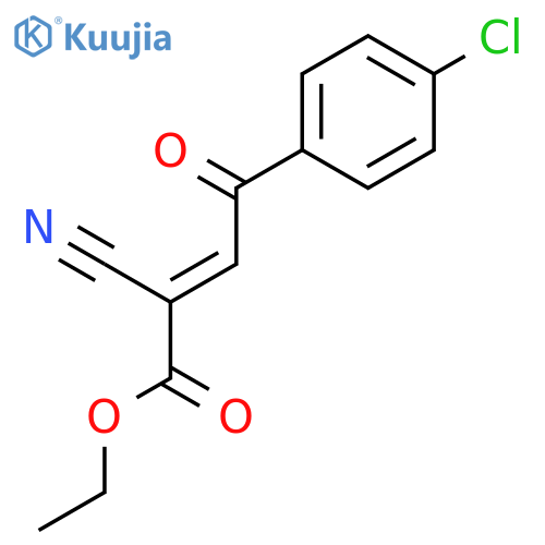 2-Butenoic acid, 4-(4-chlorophenyl)-2-cyano-4-oxo-, ethyl ester structure