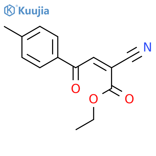 2-Butenoic acid, 2-cyano-4-(4-methylphenyl)-4-oxo-, ethyl ester structure