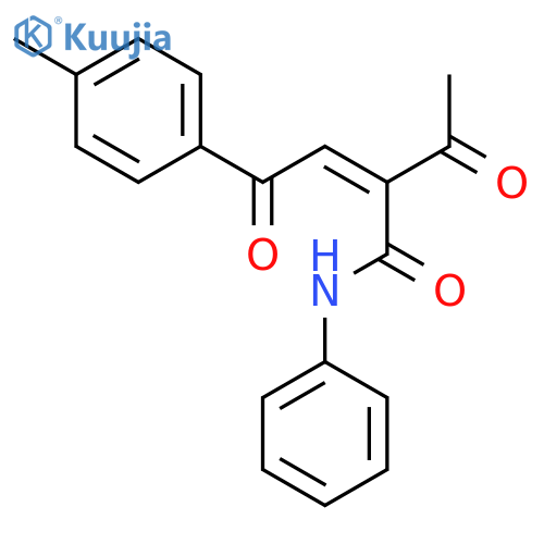 2-Butenamide, 2-acetyl-4-(4-methylphenyl)-4-oxo-N-phenyl- structure