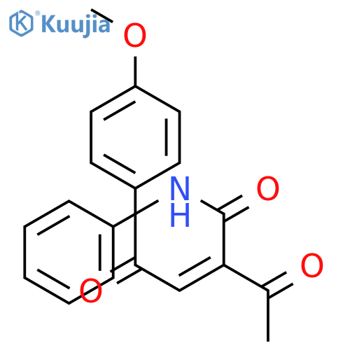 2-Butenamide, 2-acetyl-4-(4-methoxyphenyl)-4-oxo-N-phenyl- structure