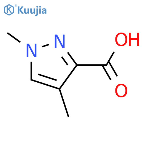 1,4-Dimethyl-1H-pyrazole-3-carboxylic acid structure