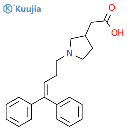1-(4,4-Diphenyl-3-butenyl)pyrrolidine-3-acetic acid structure