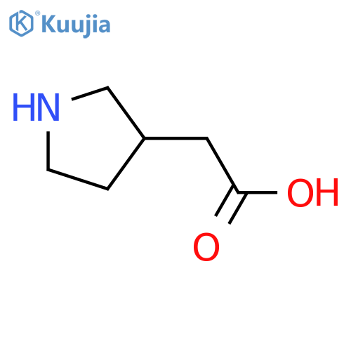 2-pyrrolidin-3-ylacetic acid structure