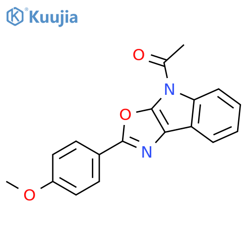 4H-Oxazolo[5,4-b]indole, 4-acetyl-2-(4-methoxyphenyl)- structure