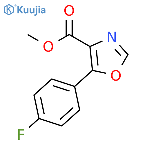 Methyl 5-(4-fluorophenyl)oxazole-4-carboxylate structure