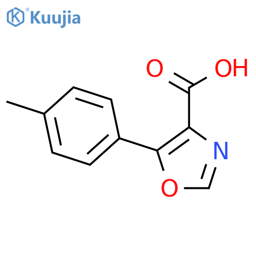 5-(4-methylphenyl)-1,3-oxazole-4-carboxylic acid structure