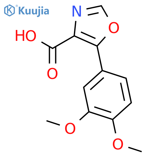 5-(3,4-Dimethoxyphenyl)-1,3-oxazole-4-carboxylic acid structure