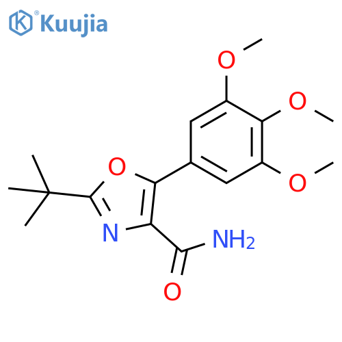 4-Oxazolecarboxamide,2-(1,1-dimethylethyl)-5-(3,4,5-trimethoxyphenyl)- structure