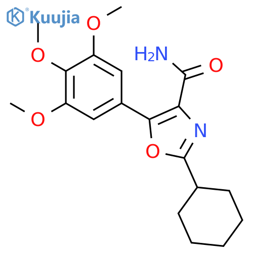 4-Oxazolecarboxamide, 2-cyclohexyl-5-(3,4,5-trimethoxyphenyl)- structure